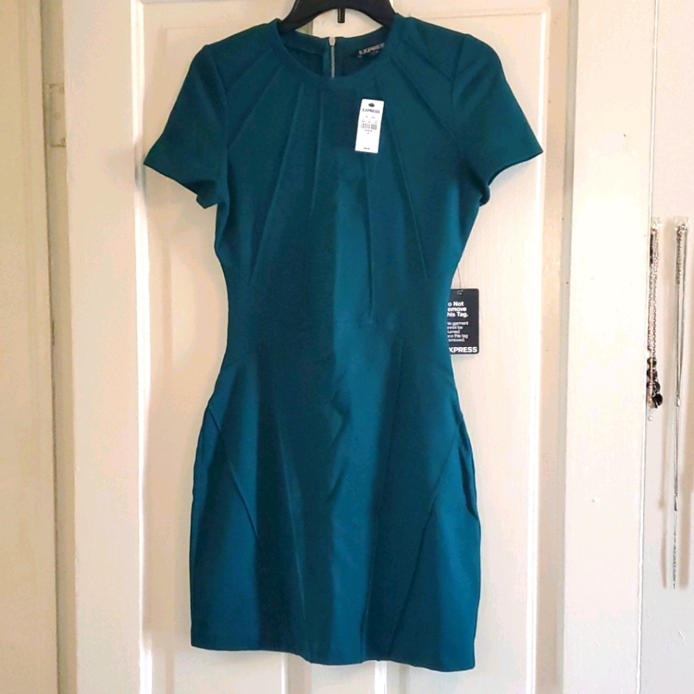 Green Body Con Dress
